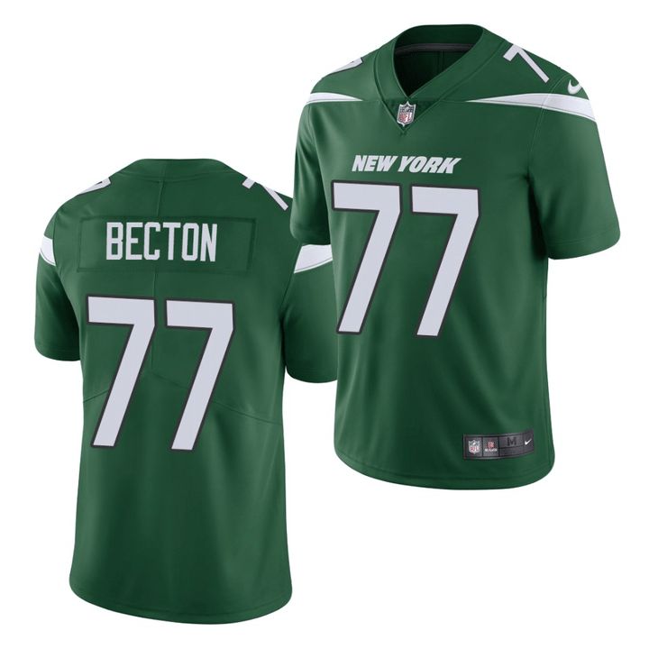 Men New York Jets #77 Mekhi Becton Nike Green Vapor Limited NFL Jersey->new york jets->NFL Jersey
